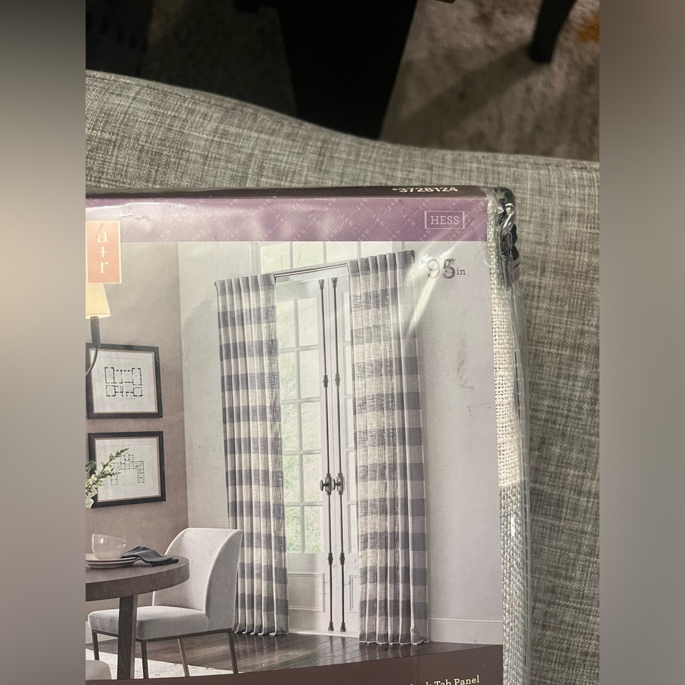 2PK Allen + Roth 95-in Natural Light Filtering Back Tab Single Curtains 3728124 - Picture 9 of 9